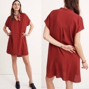 Madewell Bicoastal Crimson Dress